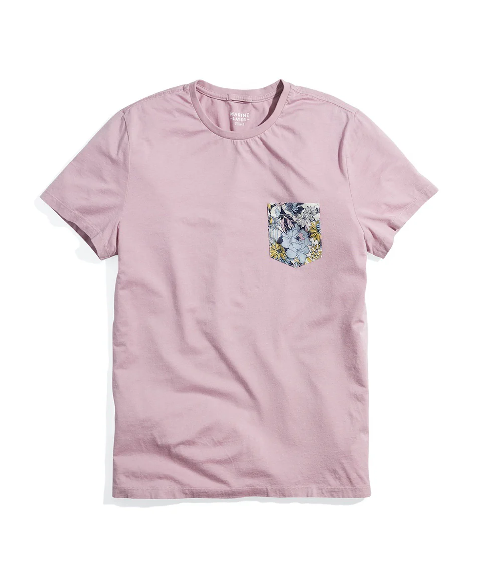 Signature Pocket Tee in Mauve Shadows
