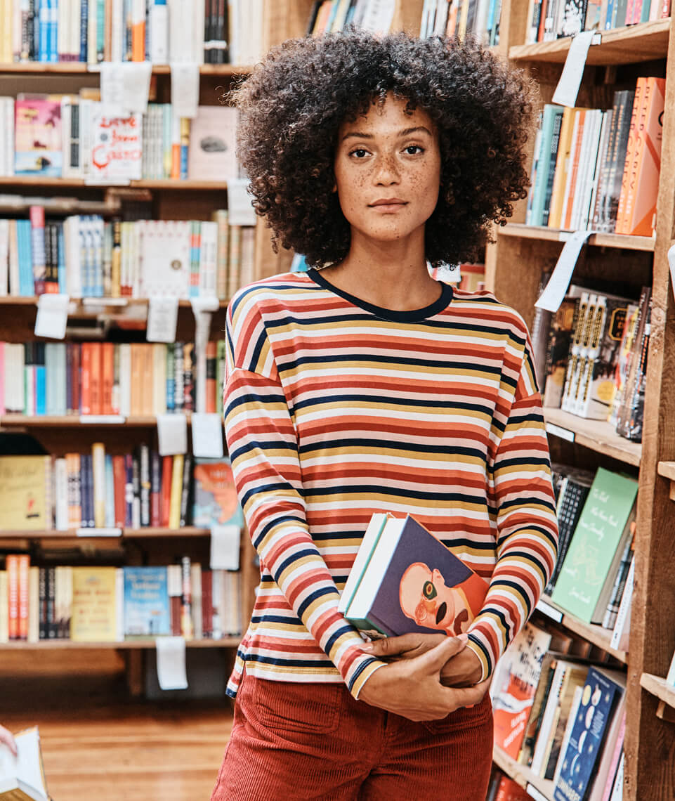 Merritt Crew in Rosewood Stripe