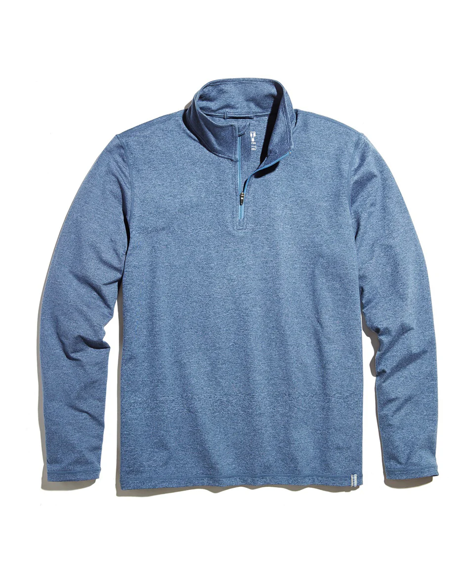Huntley Sport Quarter Zip in Navy Heather