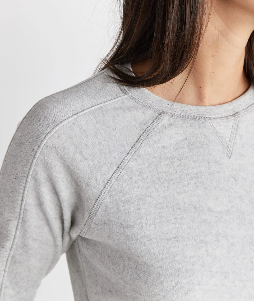 Varsity Raglan in Light Heather Grey