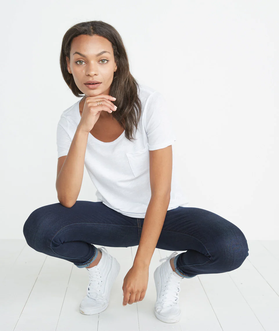 Boyfriend Pocket Tee - White