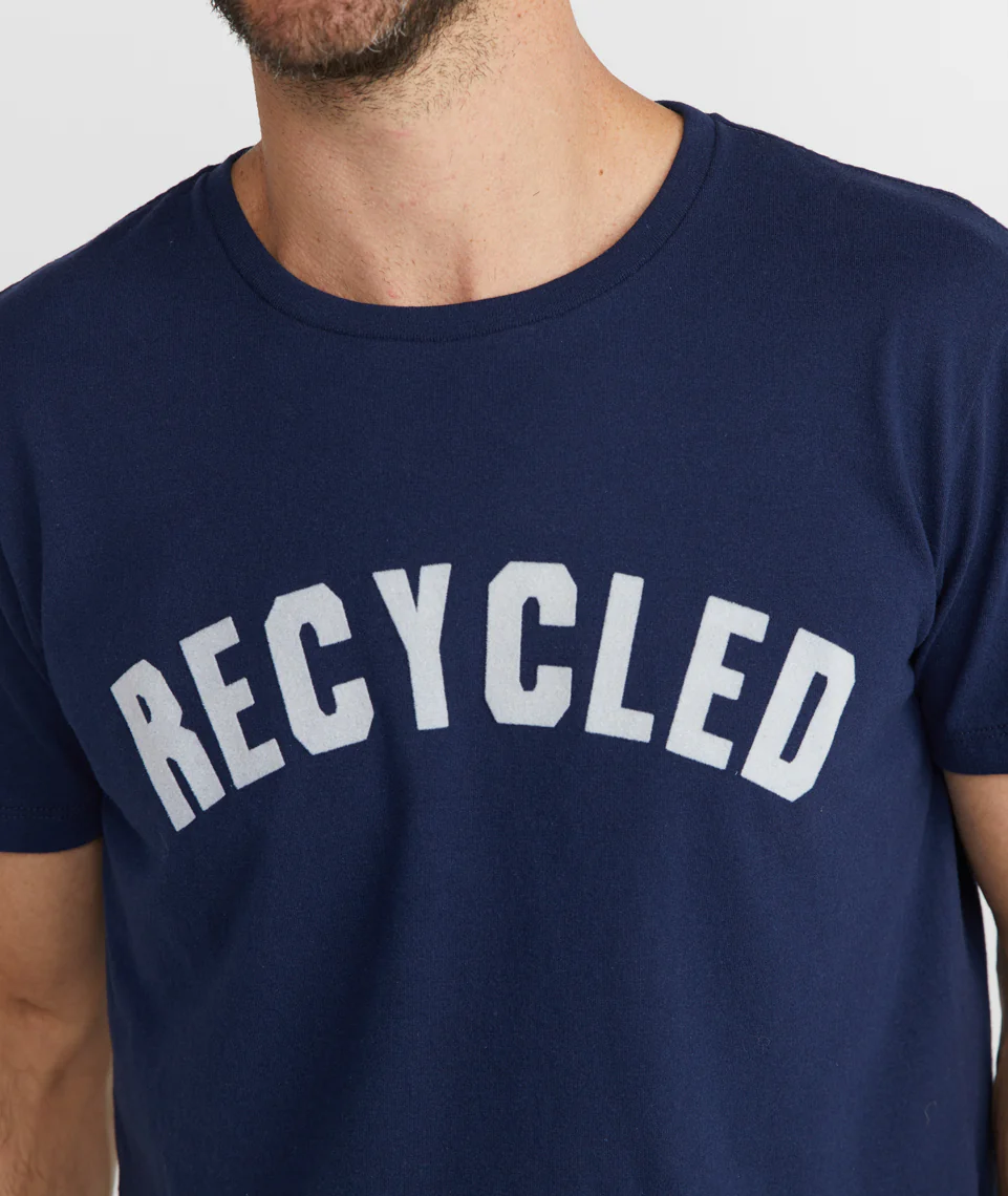 Re-Spun Recycled Tee in Navy