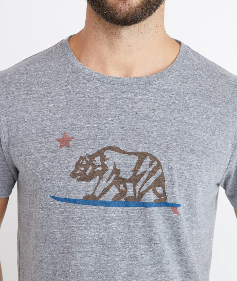 California Bear Graphic in Grey