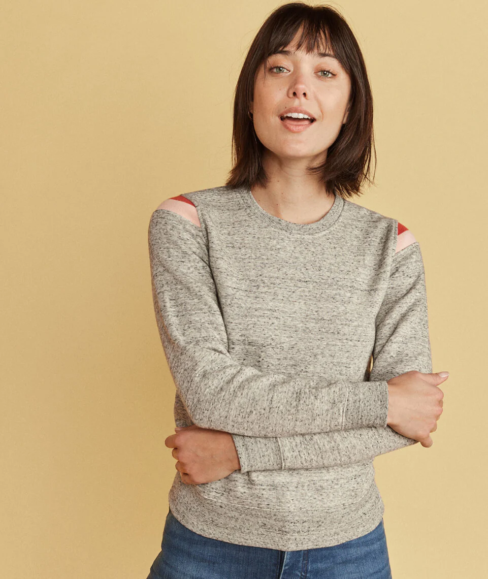 Banks Crewneck in Light Heather Grey