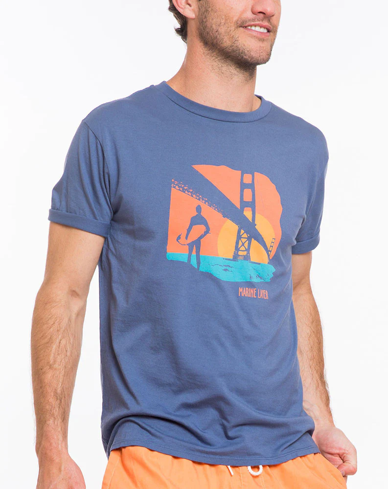 Fort Point Graphic Tee - Mid Blue