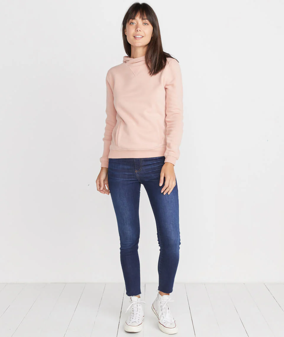 Emilie Cowlneck Hoodie in Vintage Peach