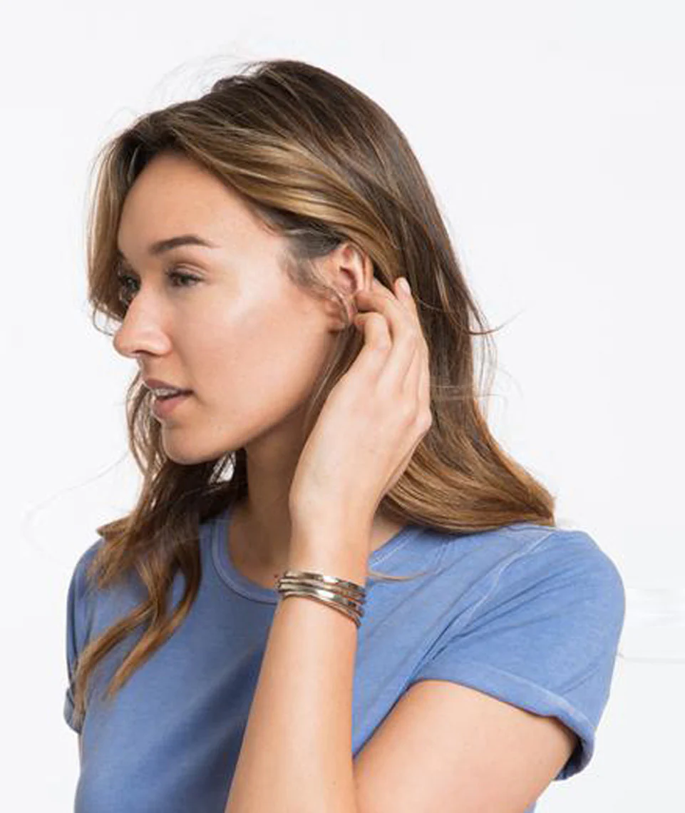 Soko Delicate Bangle Set in Silver