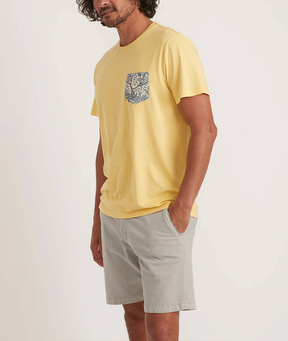 Signature Pocket Tee in Lemon Drop