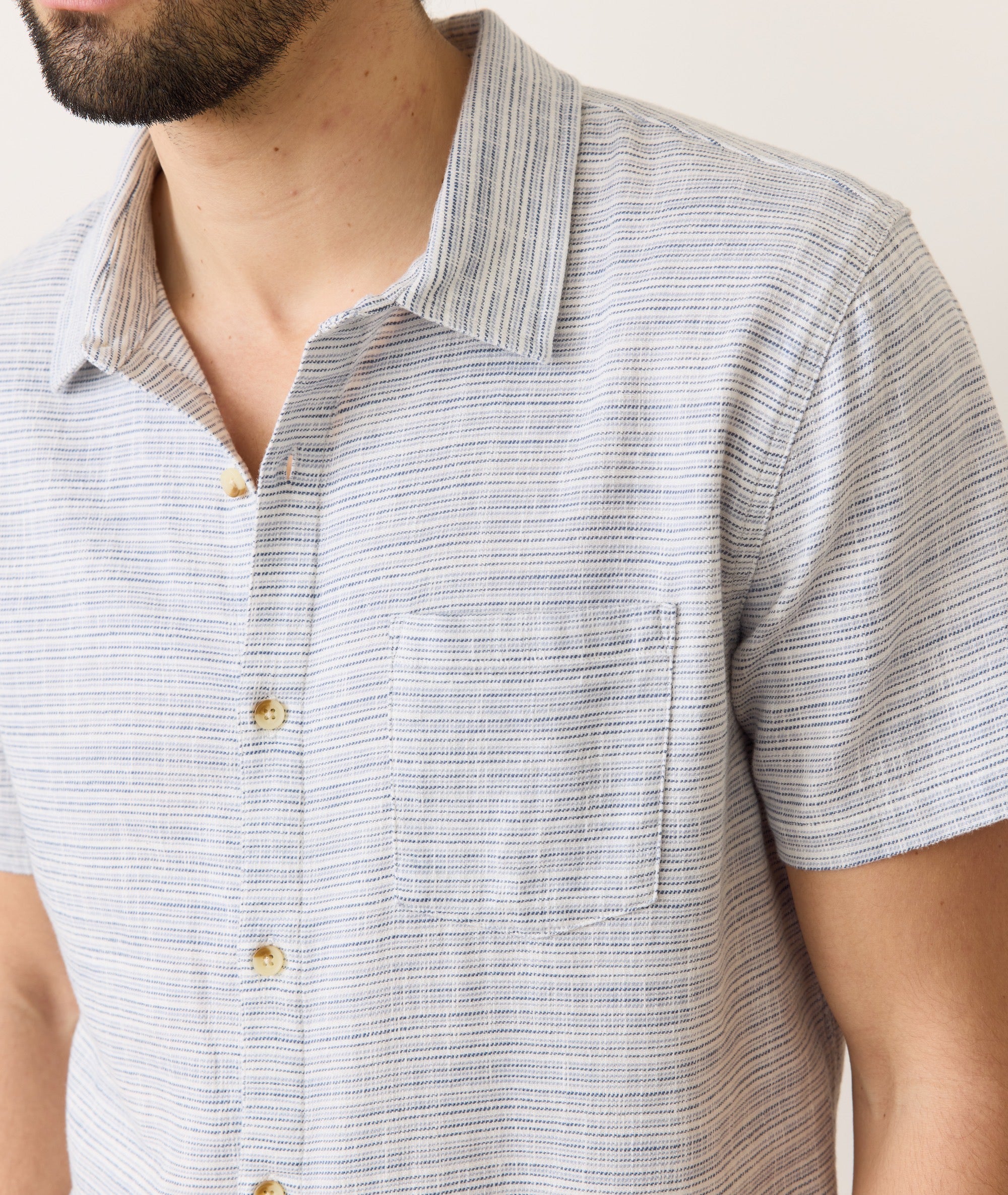 Stretch Selvage Short Sleeve Shirt