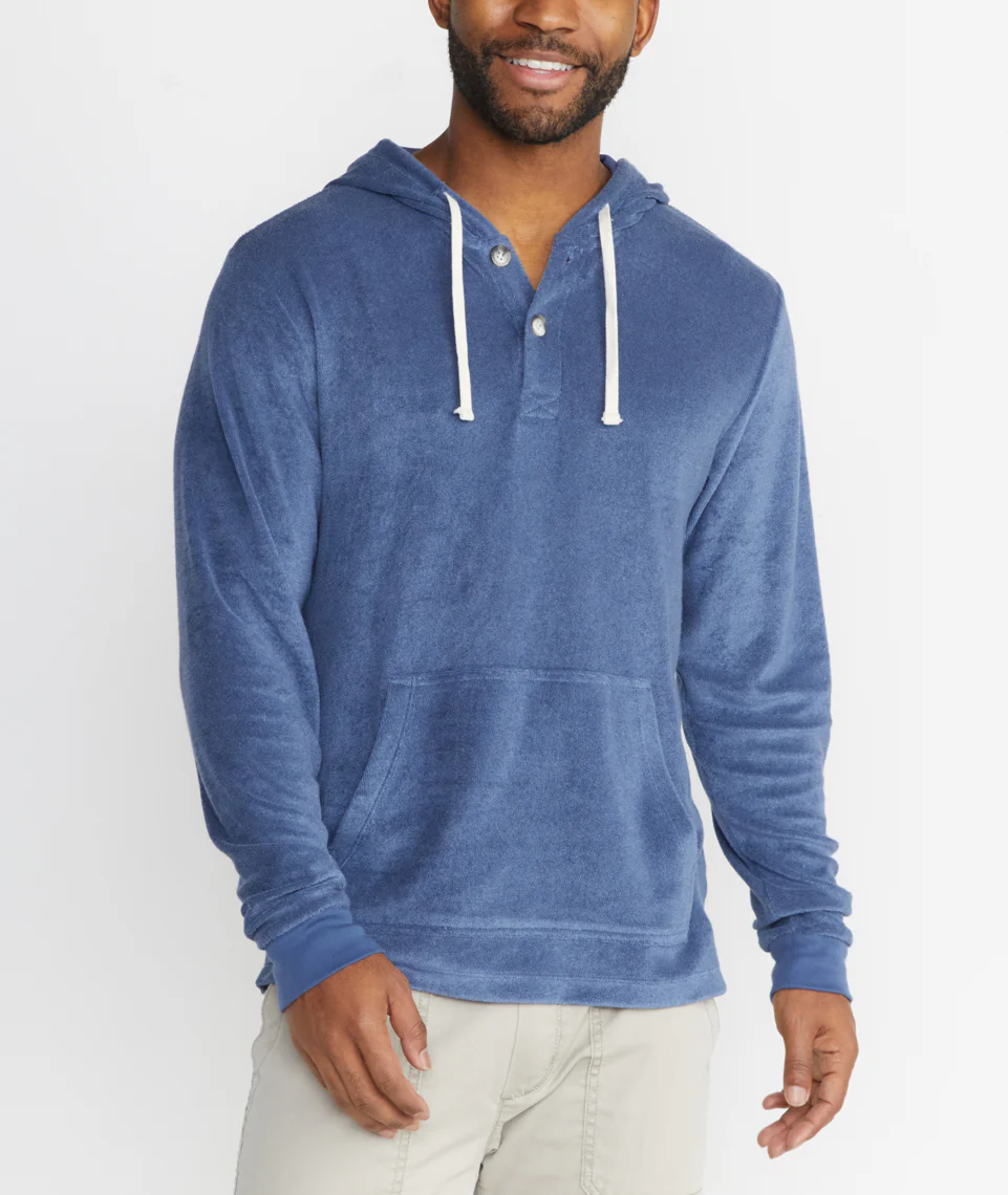 Beach Hoodie in Faded Denim