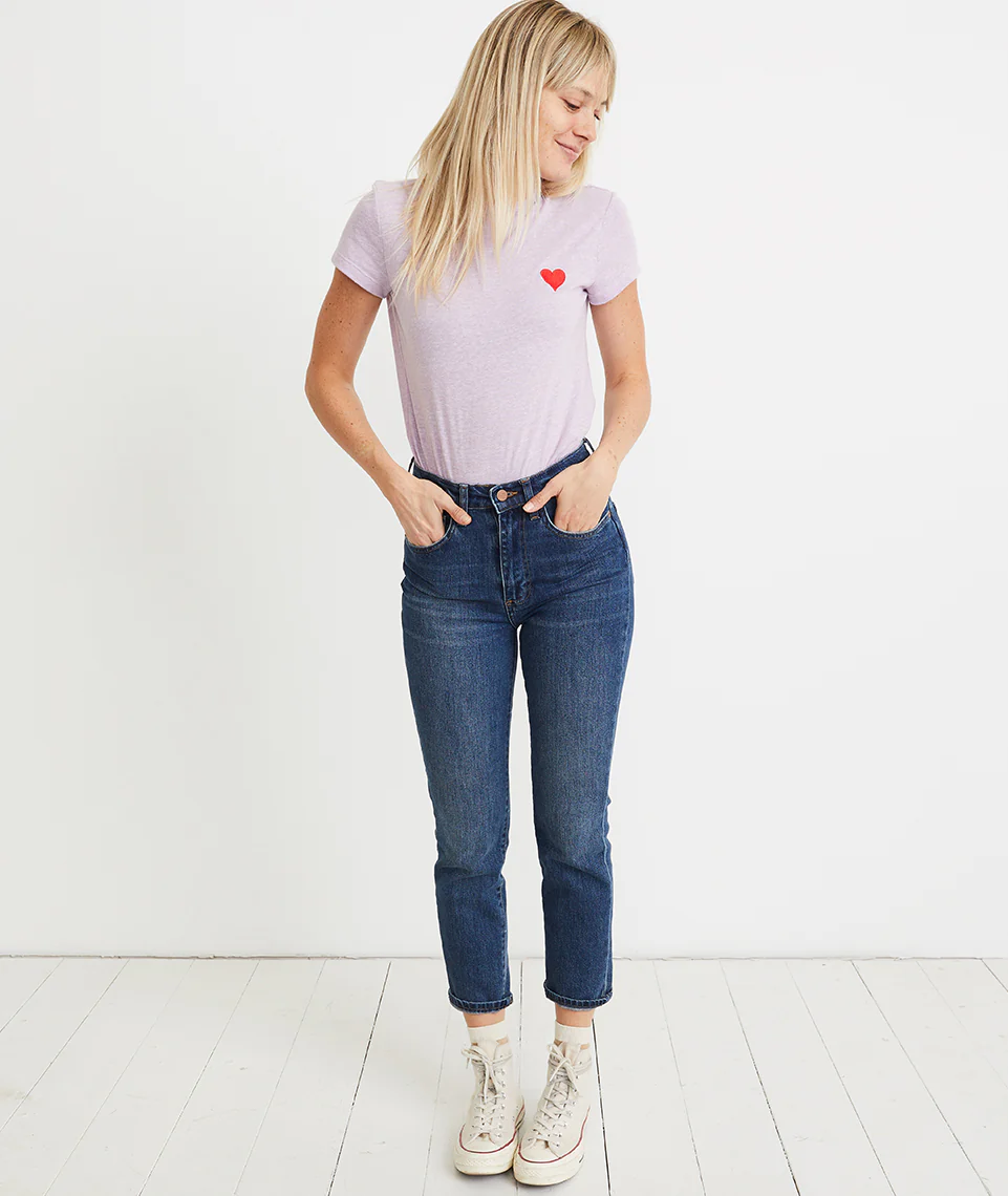 Heart Tee in Lavender Heather