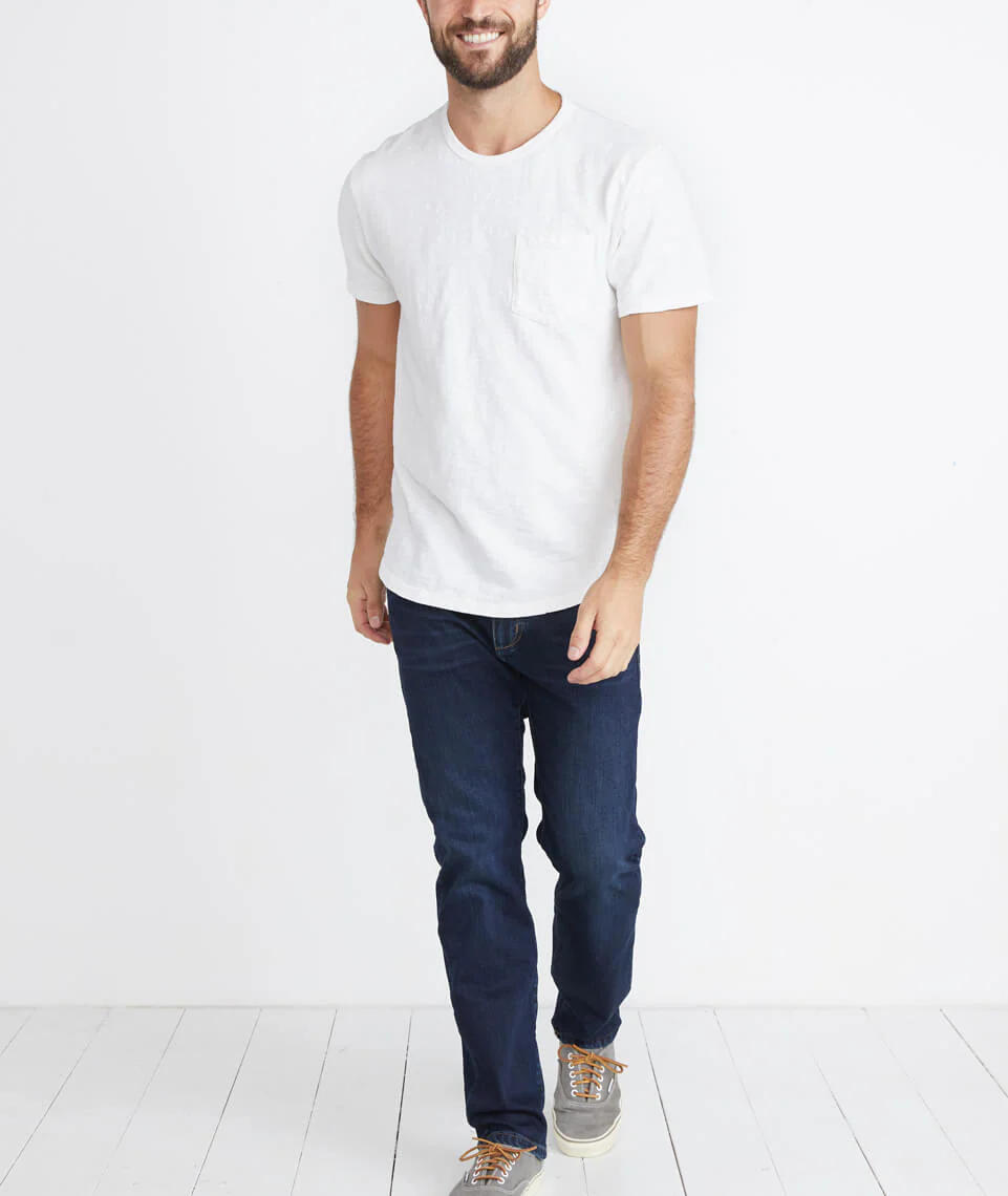 Saddle Pocket Tee in Natural