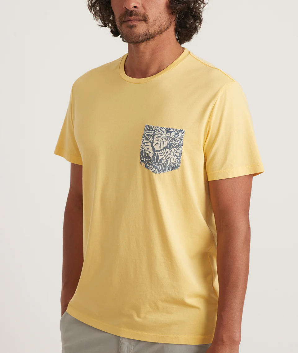 Signature Pocket Tee in Lemon Drop