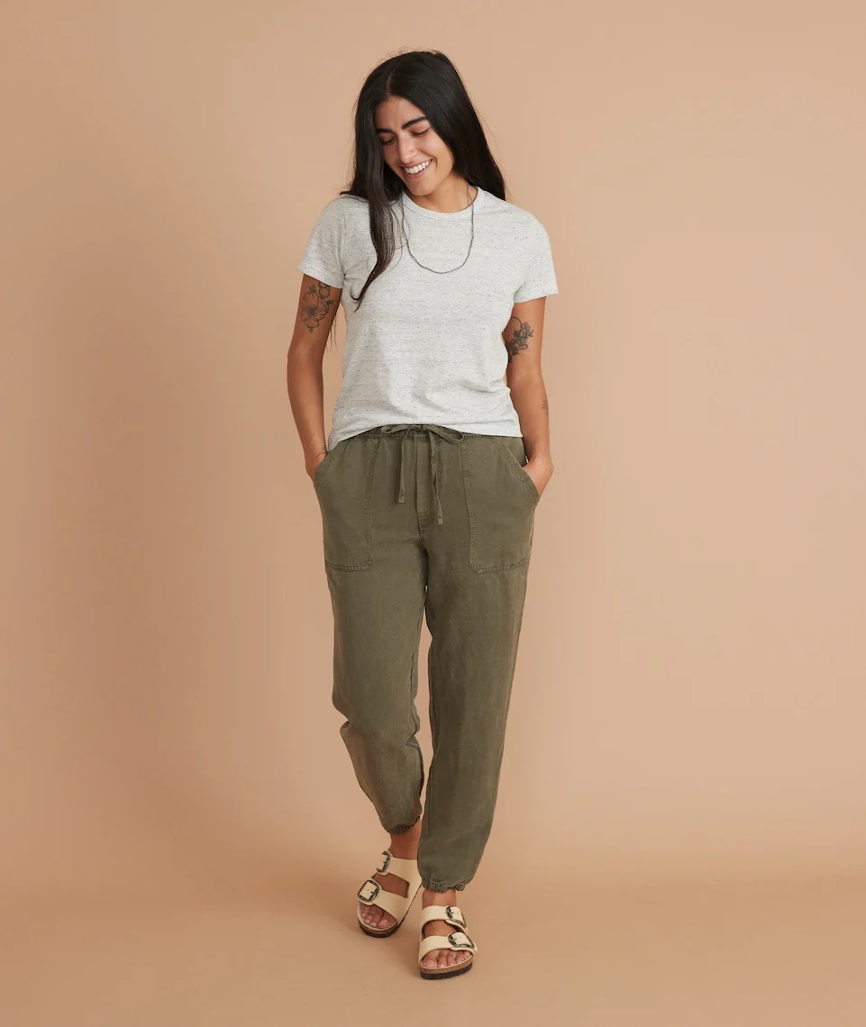 Classic Crew Tee in Ash Neps