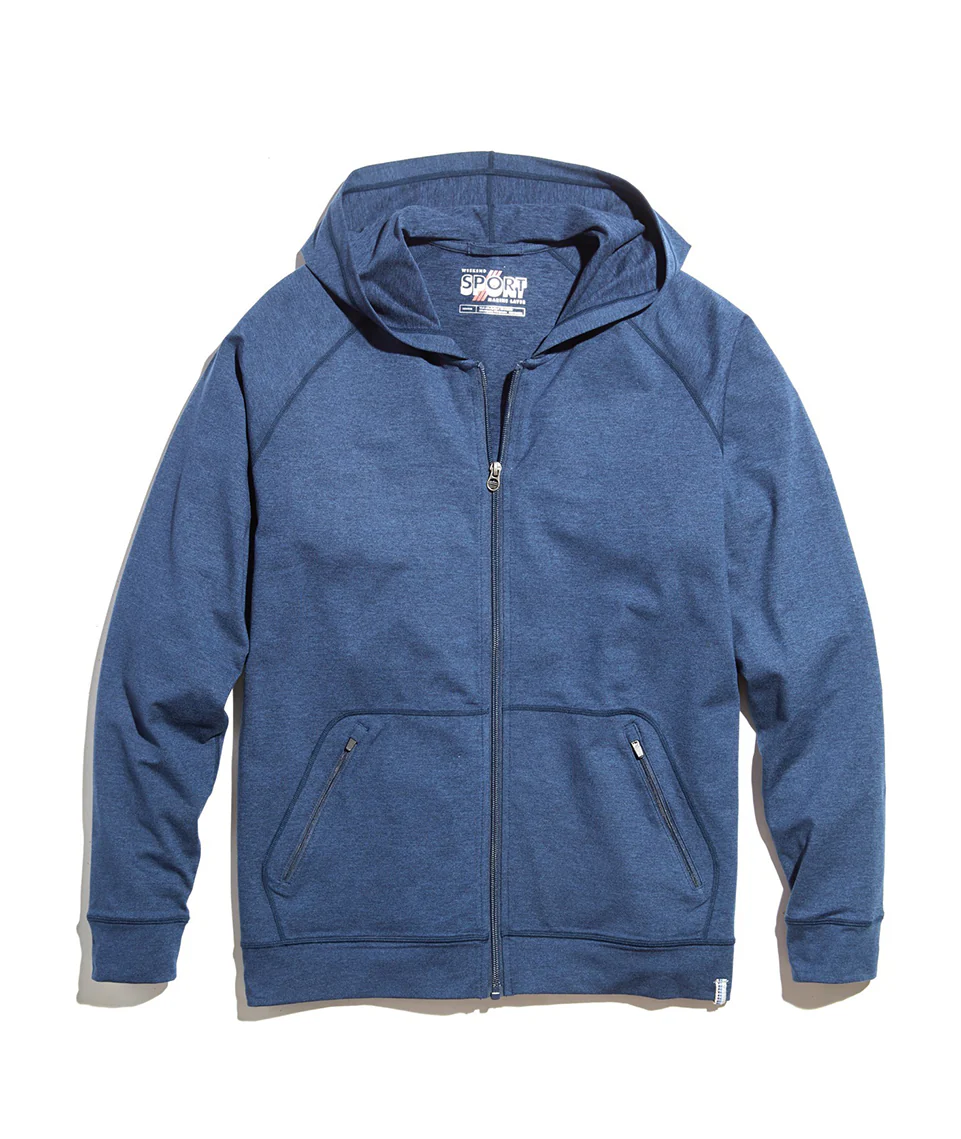 Kendrick Zip Hoodie in Navy Heather