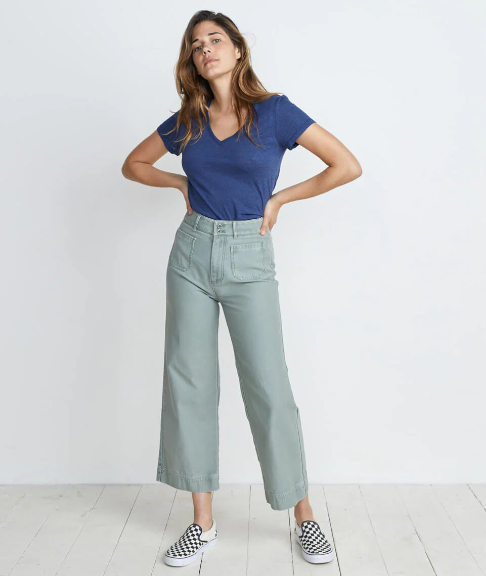 Slub V-Neck in Twilight