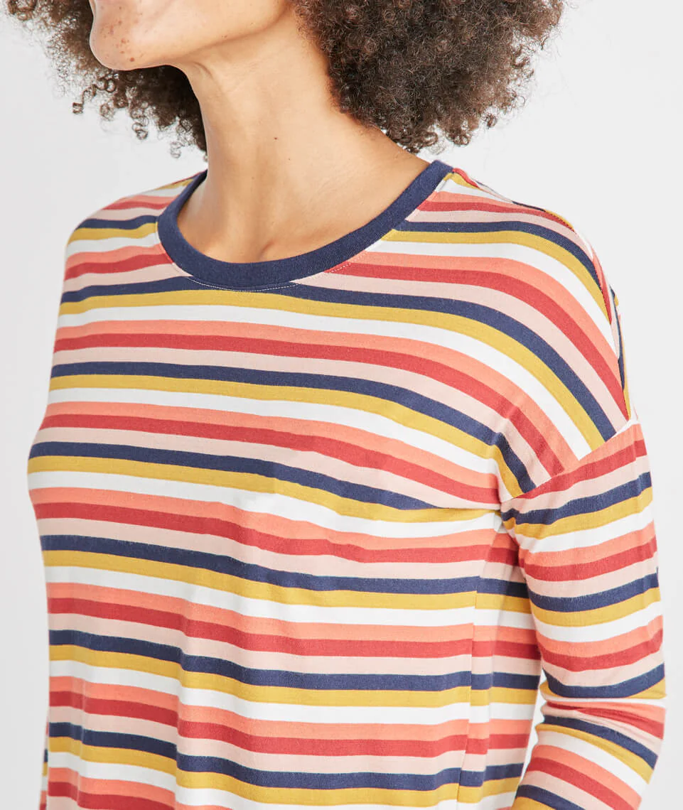 Merritt Crew in Rosewood Stripe