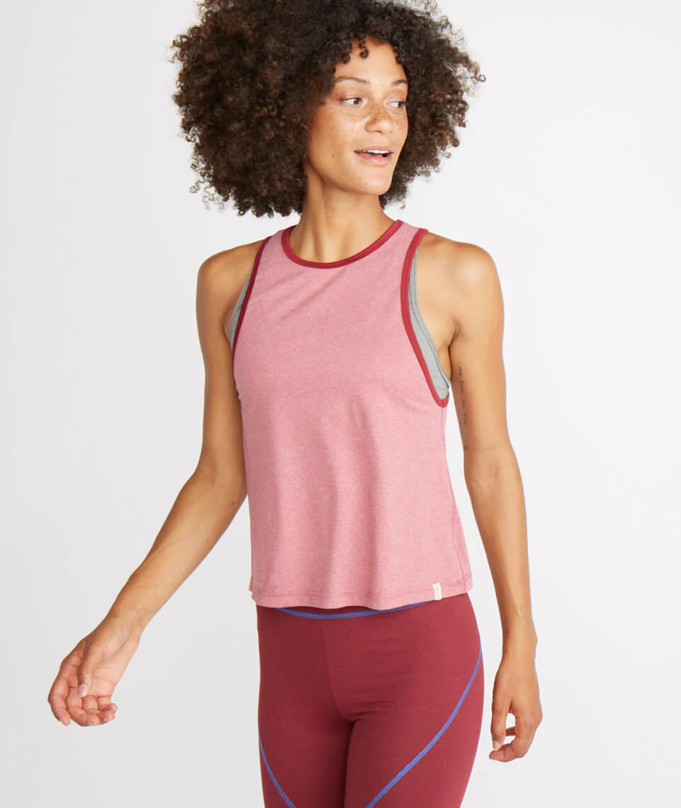 Liza Sport Tank in Rosewood