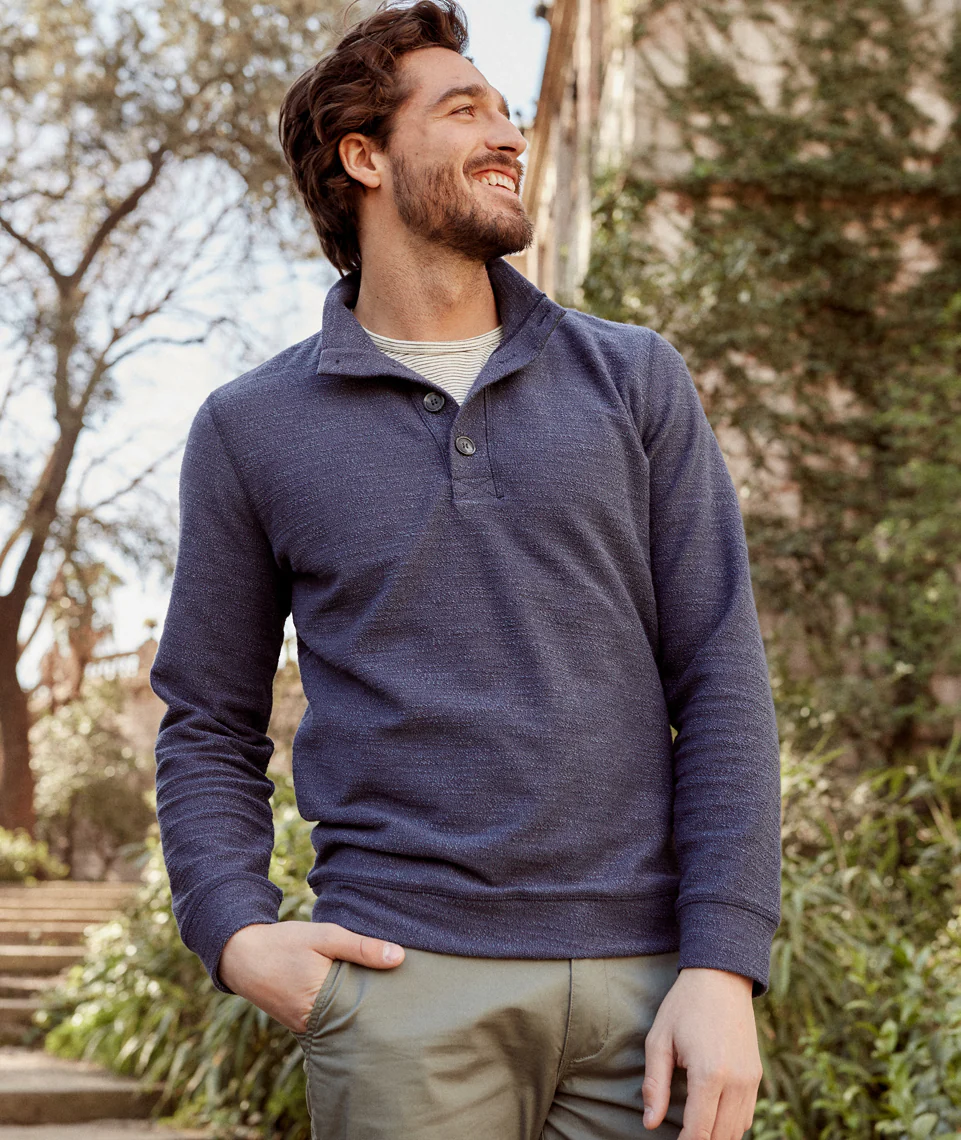 Clayton Pullover in Tonal Blue