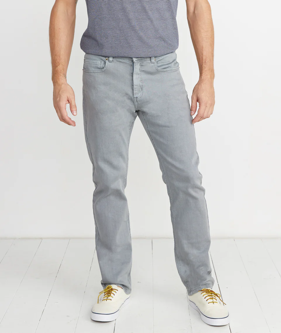 Straight 5 Pocket Pant in Medium Grey