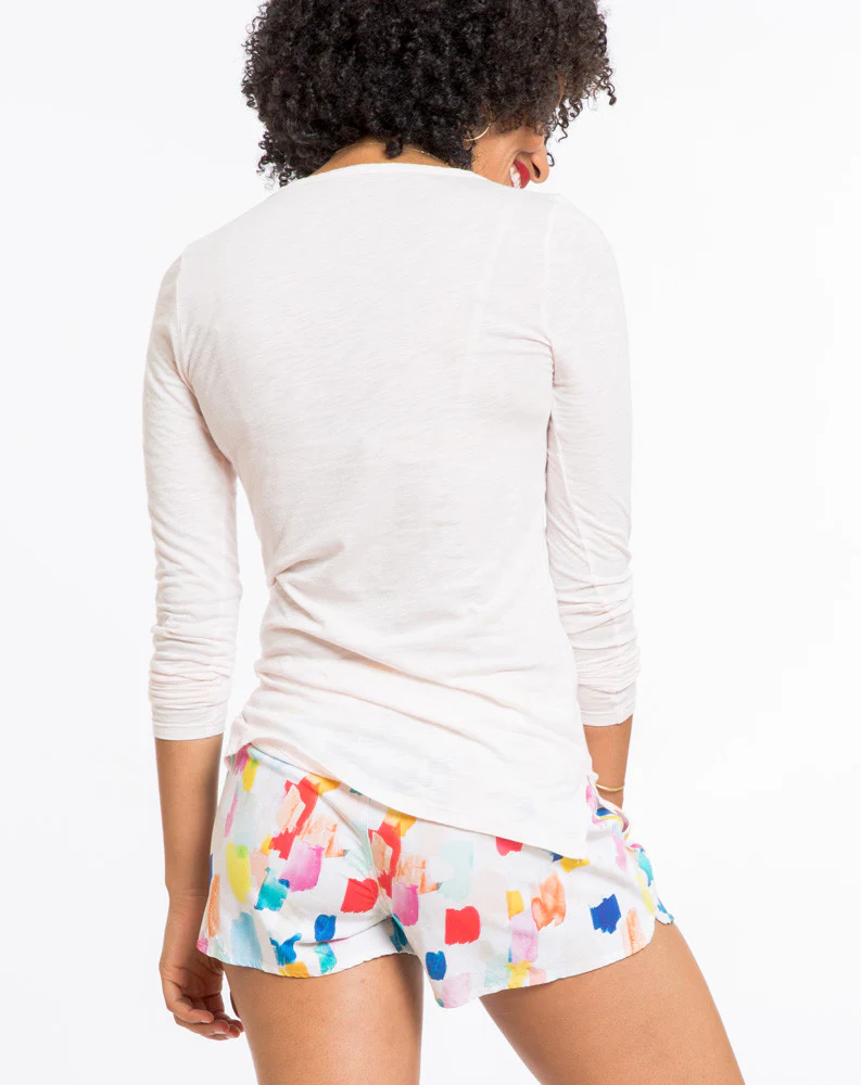 Hi-Low Crewneck - Rose Water