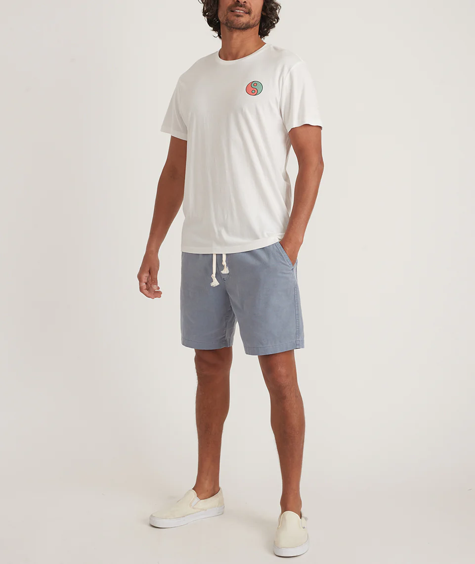 Signature Crew Graphic Tee in Natural