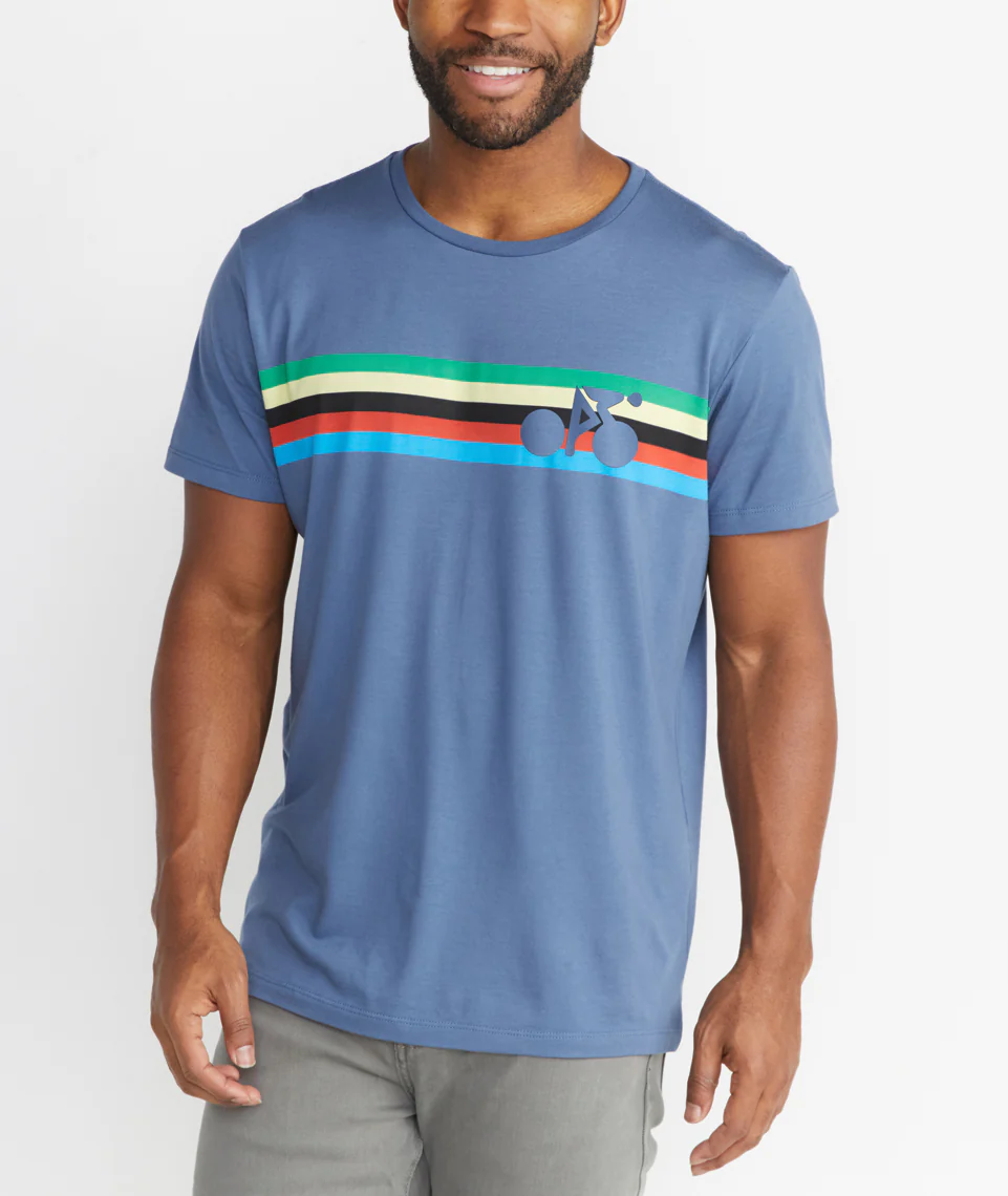 Biker Tee in Vintage Indigo