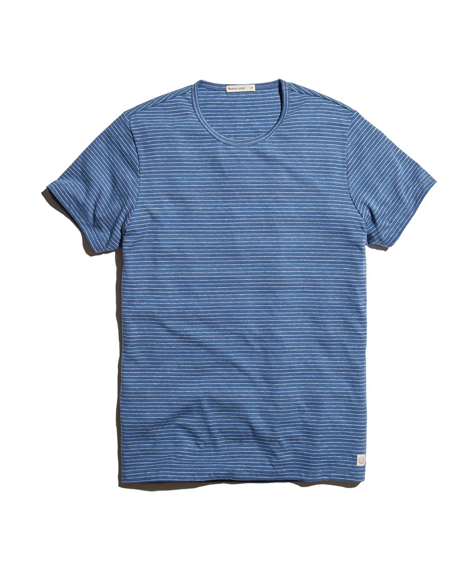 Signature Crewneck in Navy Stripe