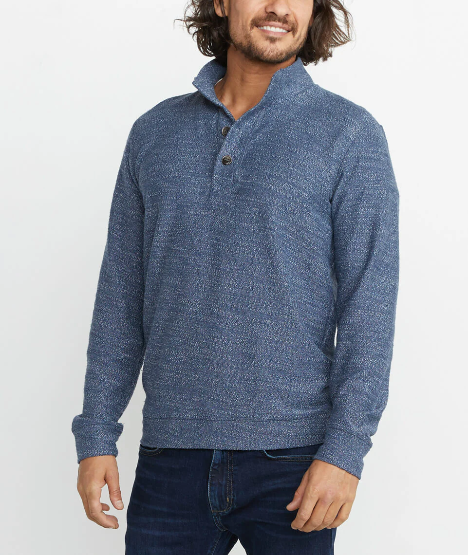 Clayton Pullover in Light Blue Heather