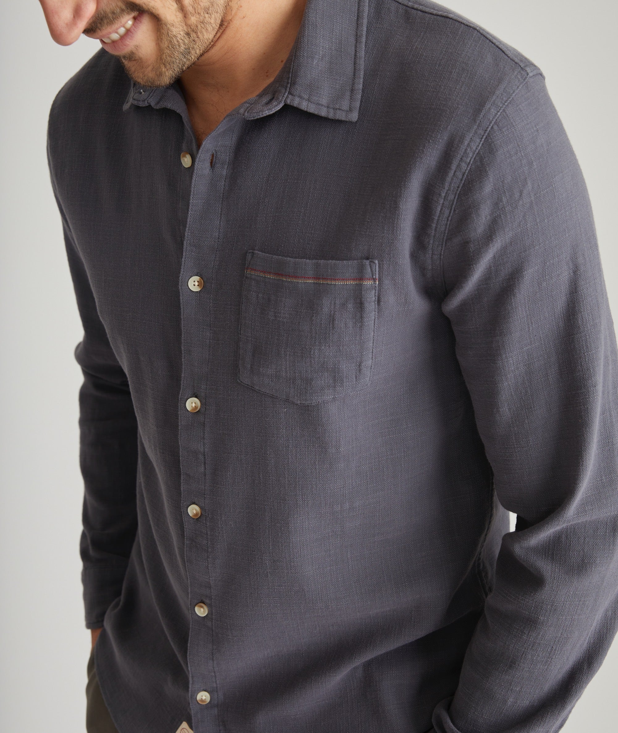 Stretch Selvage Long Sleeve Shirt
