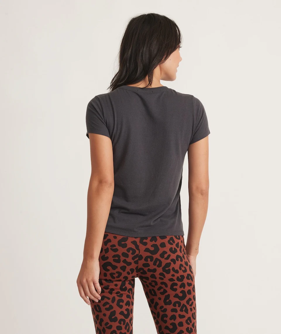 Respun Graphic Classic Crew in Faded Black