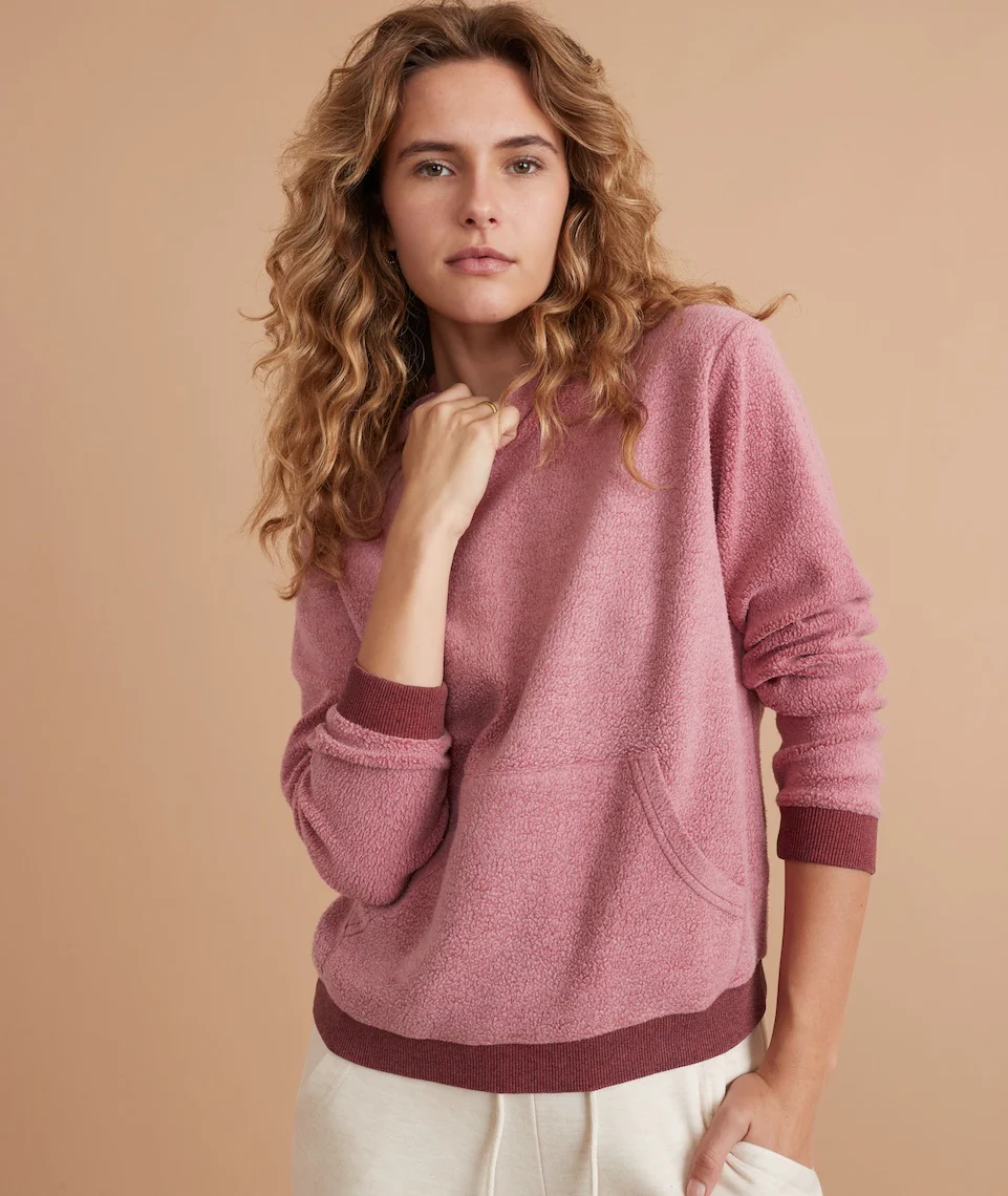 Fleece Out Hoodie in Cordovan