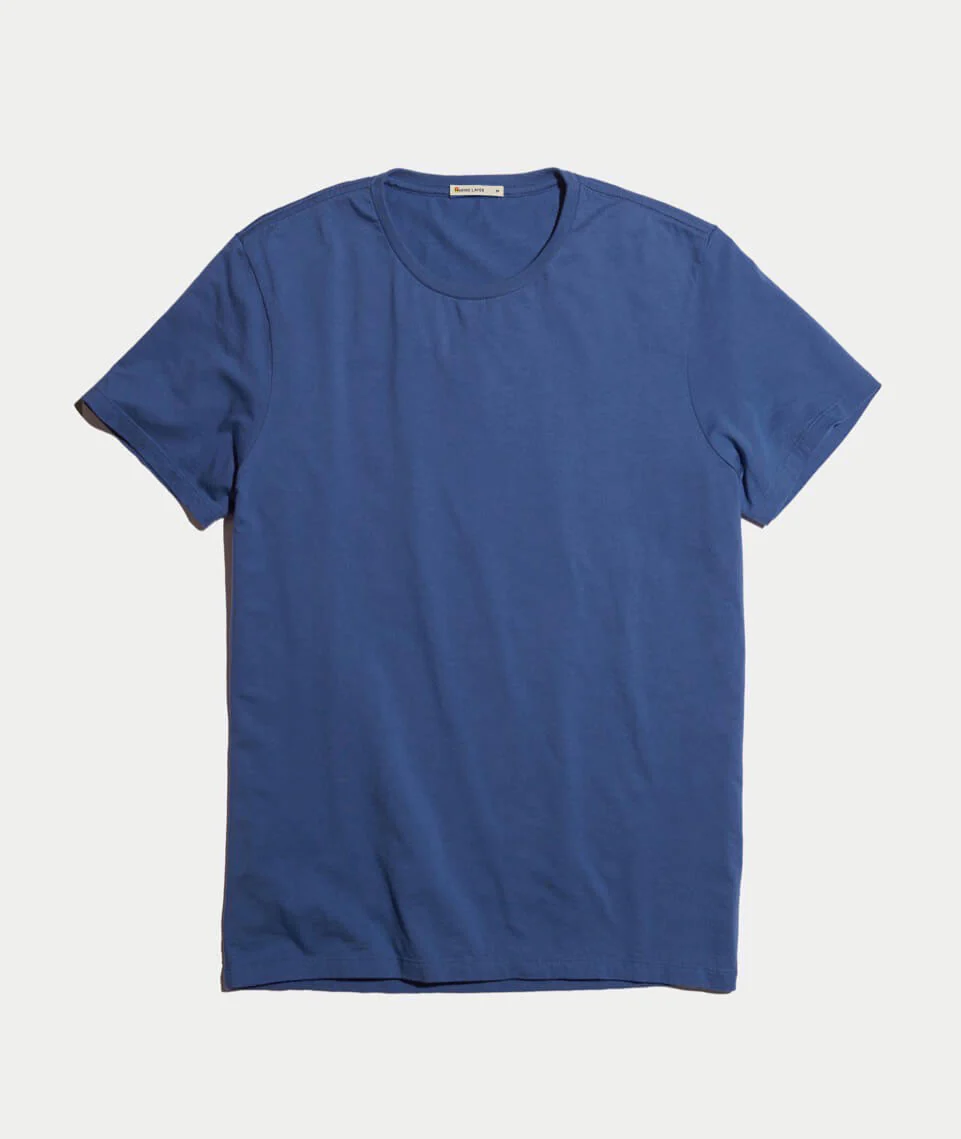 Signature Crewneck in Faded Aegean