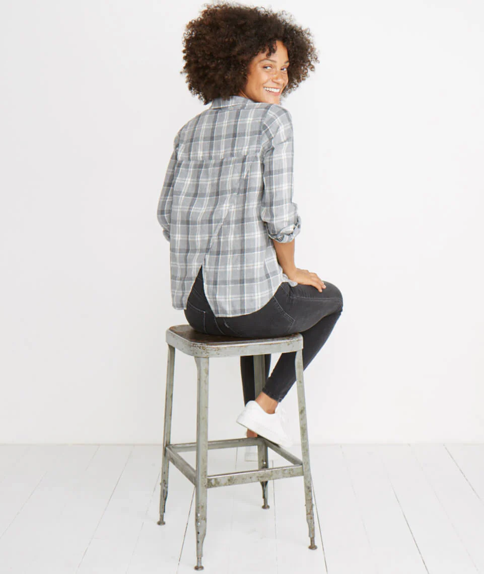 Meadow Button Down in Grey