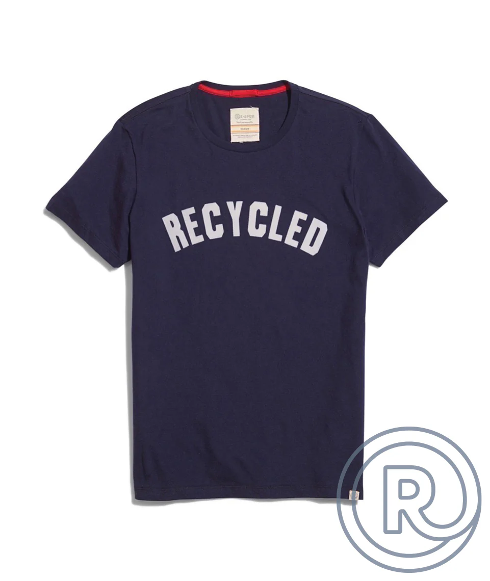 Re-Spun Recycled Tee in Navy