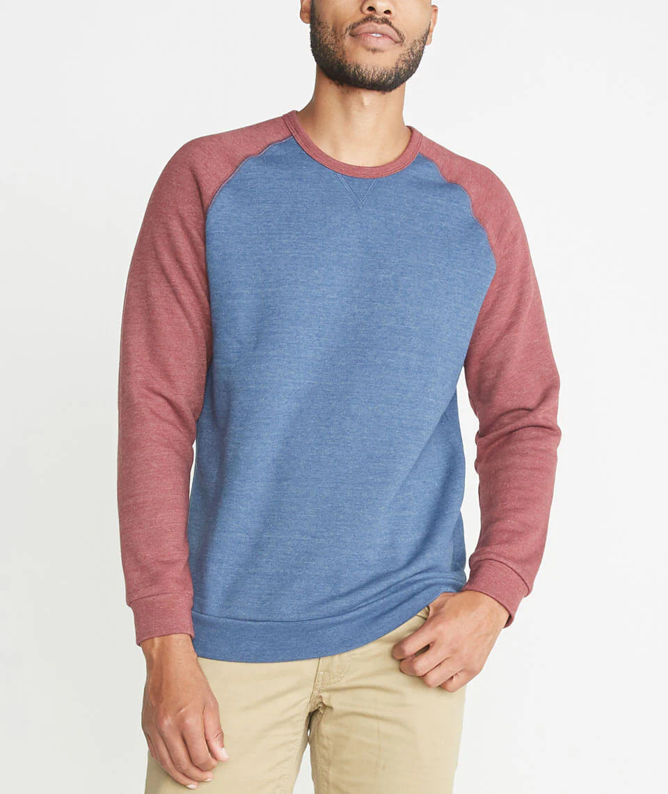Nolan Crewneck in Deep Denim/Syrah