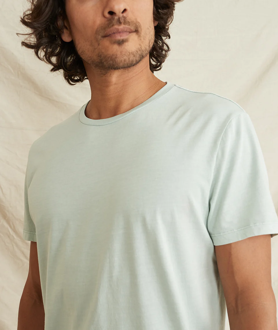 Signature Crewneck in Soft Aqua