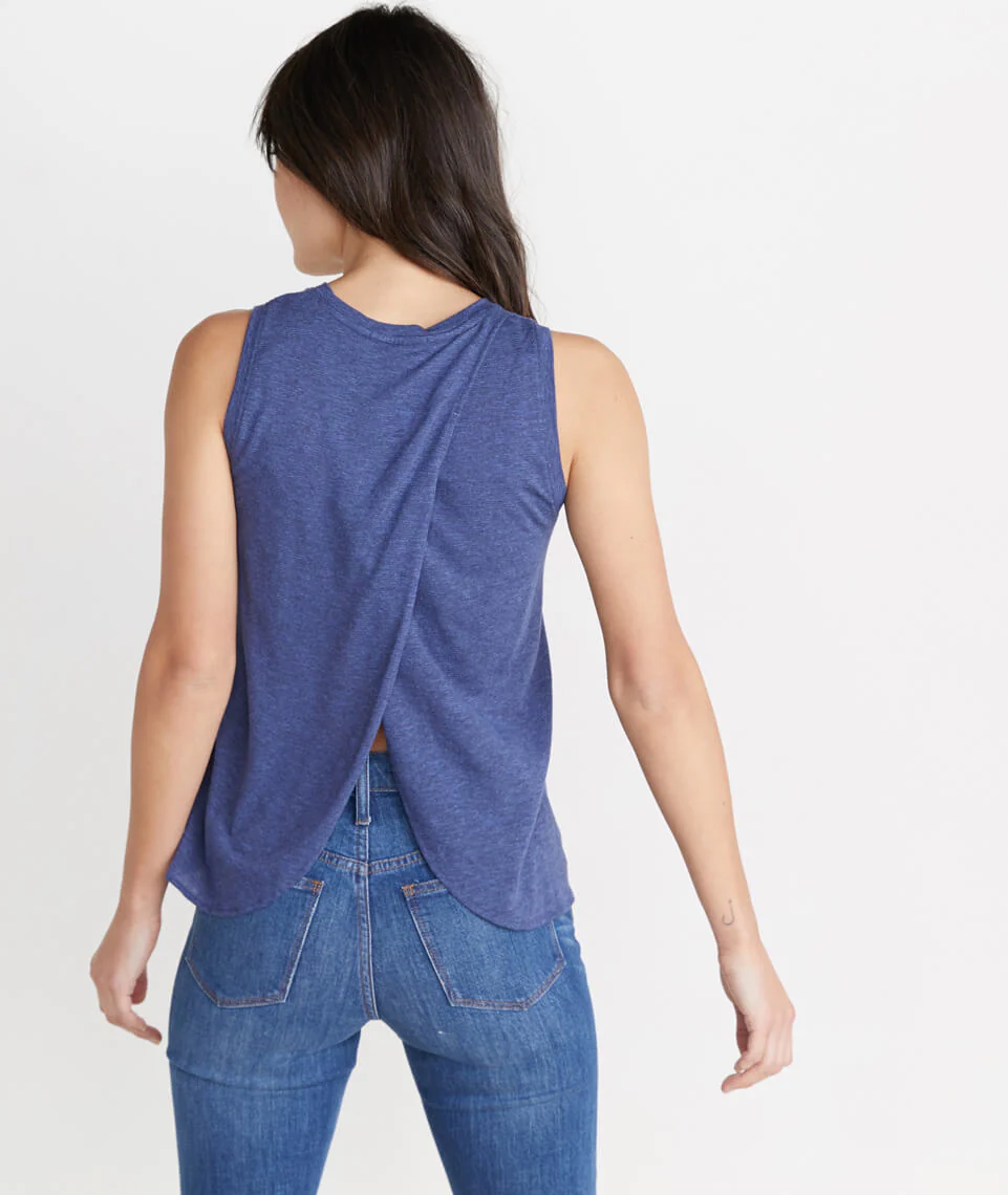 Tulip Back Tank in Marlin