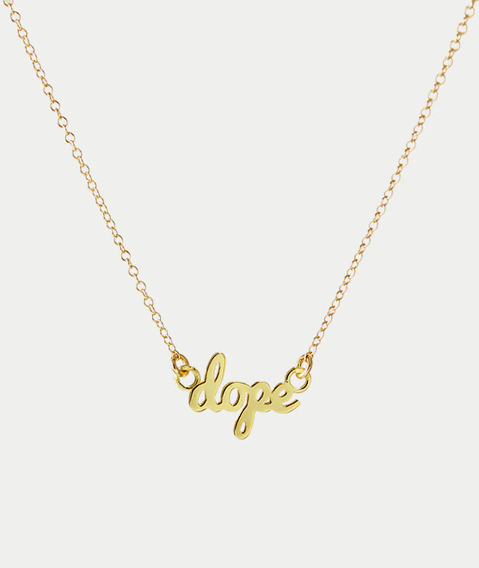 Kris Nations Dope Script Necklace