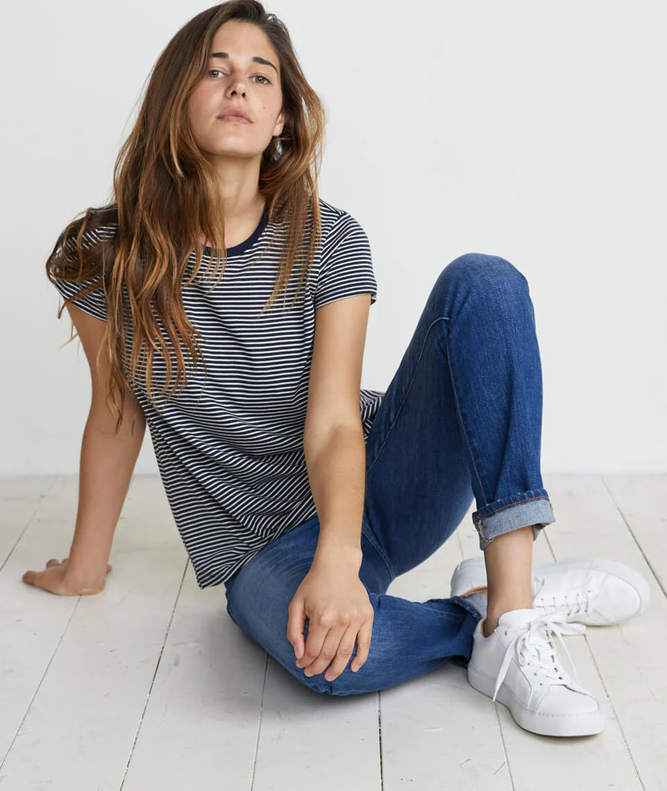 Swing Crew in Navy/White Stripe