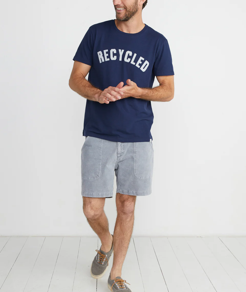 Re-Spun Recycled Tee in Navy