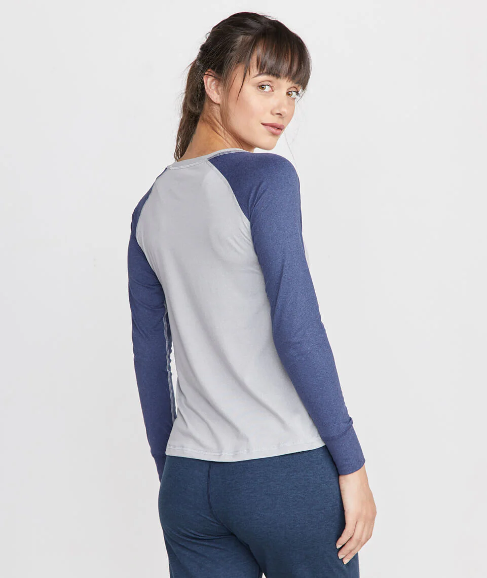 Brie Baseball Raglan in Navy