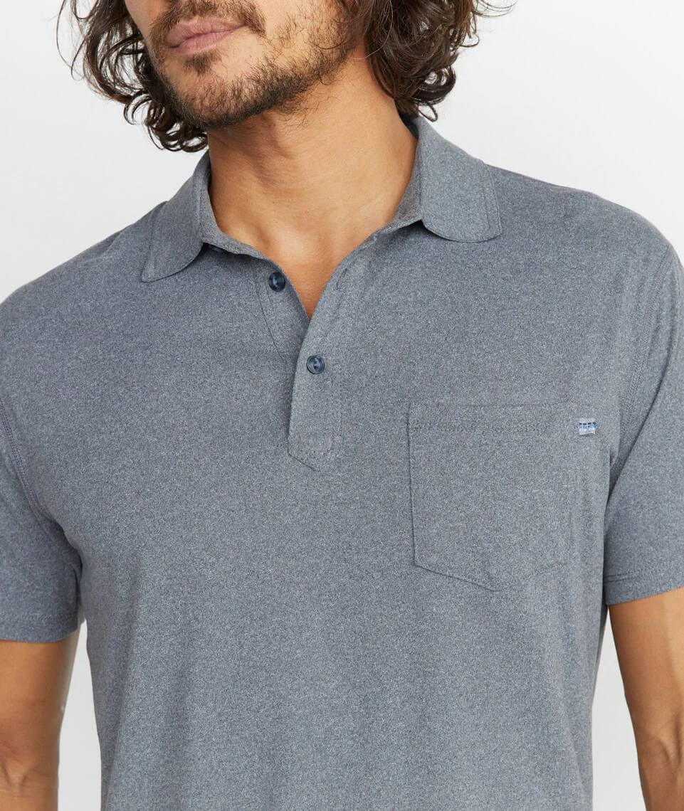 Palmer Sport Polo in Heather Grey