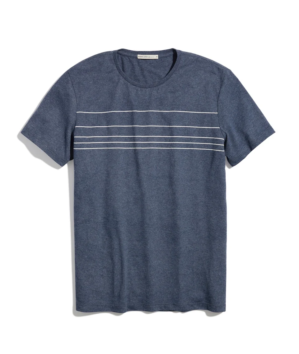 Re-Spun Graphic Tee in Blue Nights
