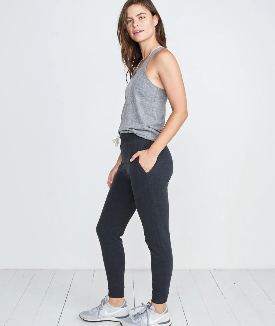 Double Knit Jogger in Faded Black