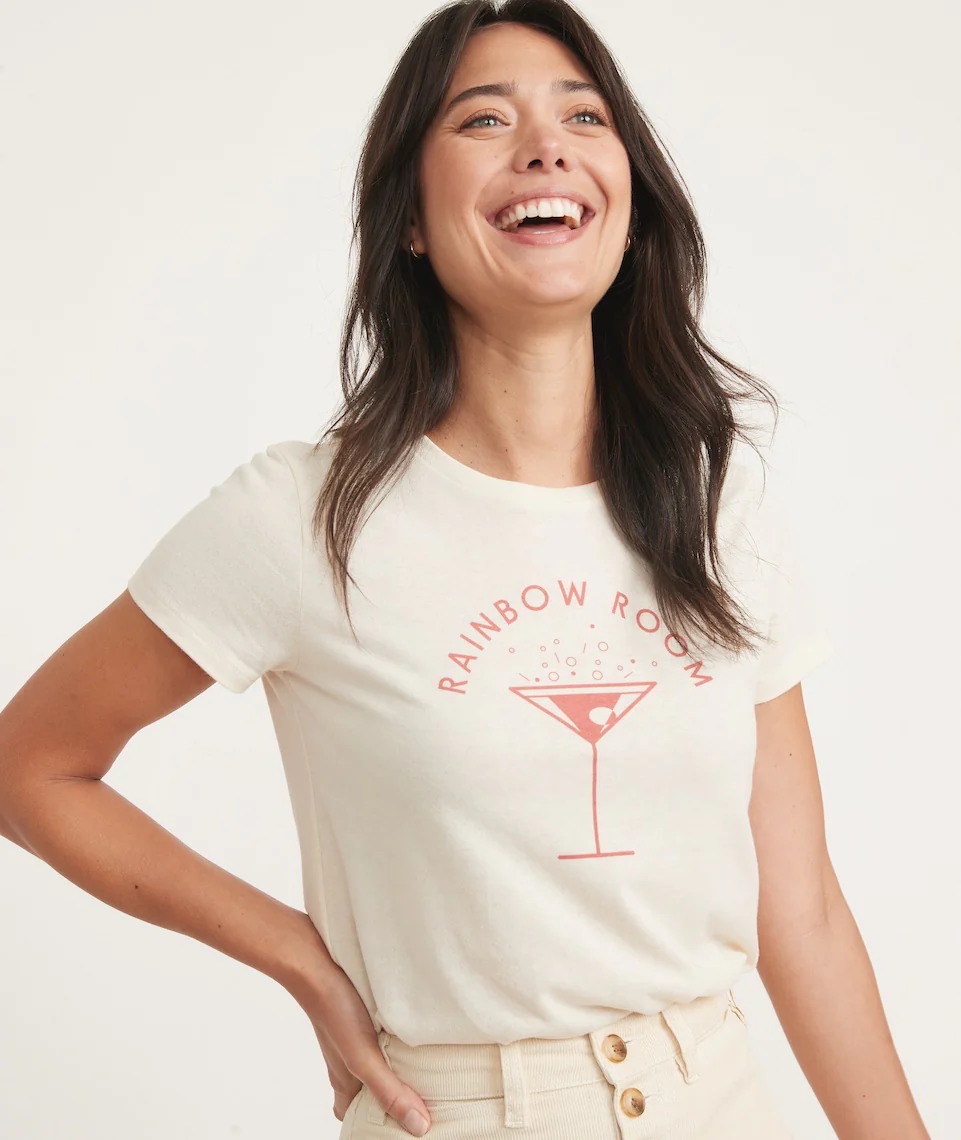 Respun Graphic Classic Crew in Natural