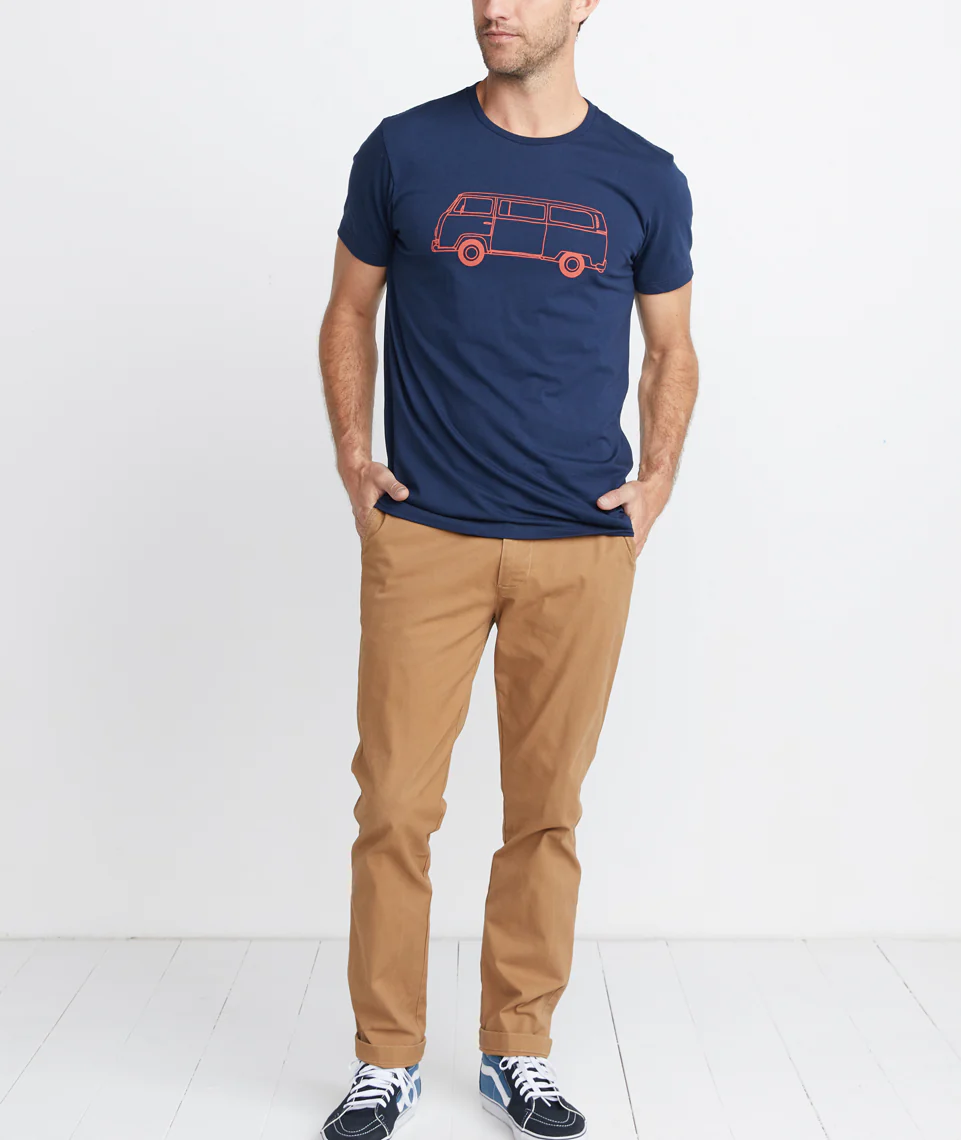 Bus Tee in True Navy