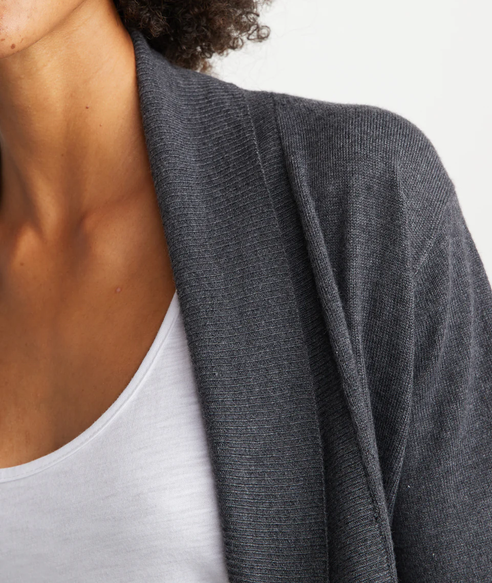 Mae Cardigan in Charcoal Heather