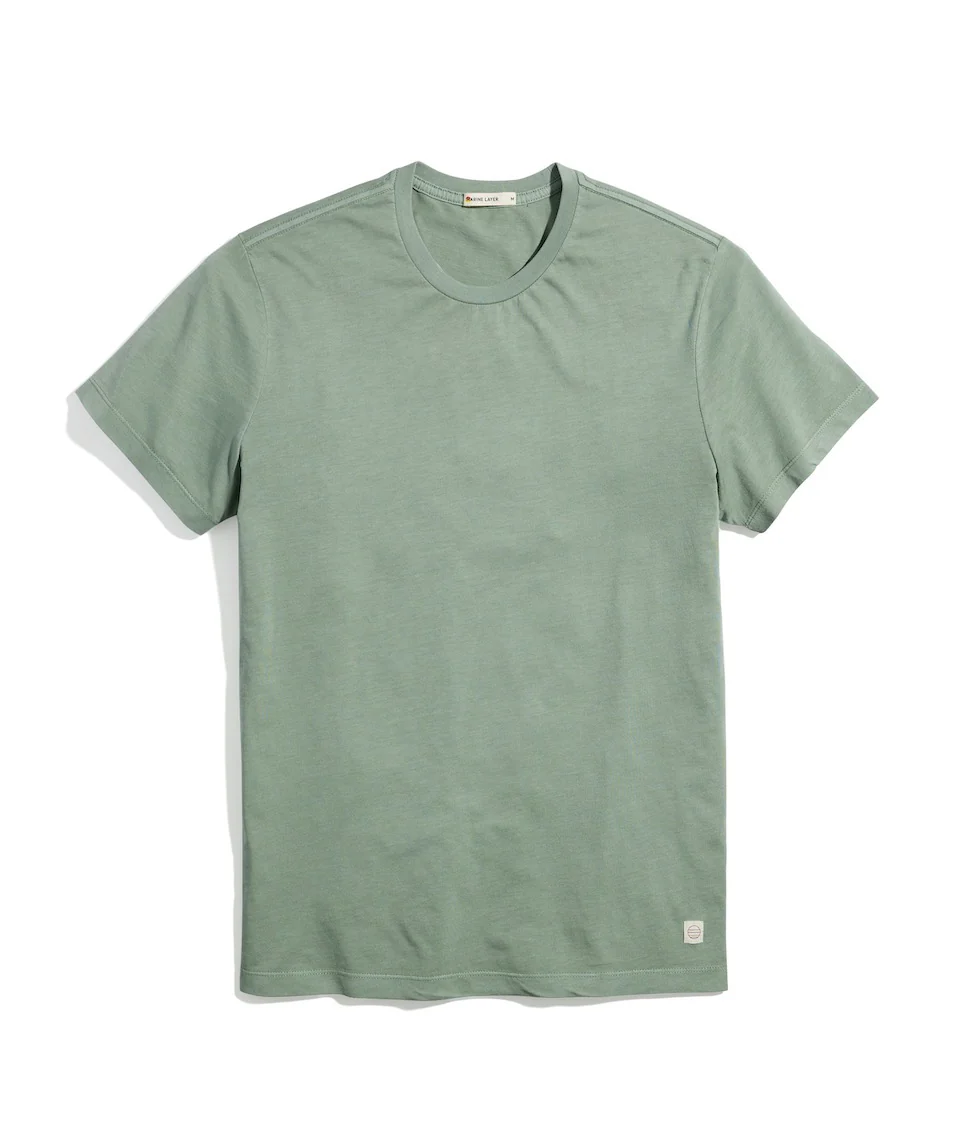 Signature Crew Tee in Hedge Green