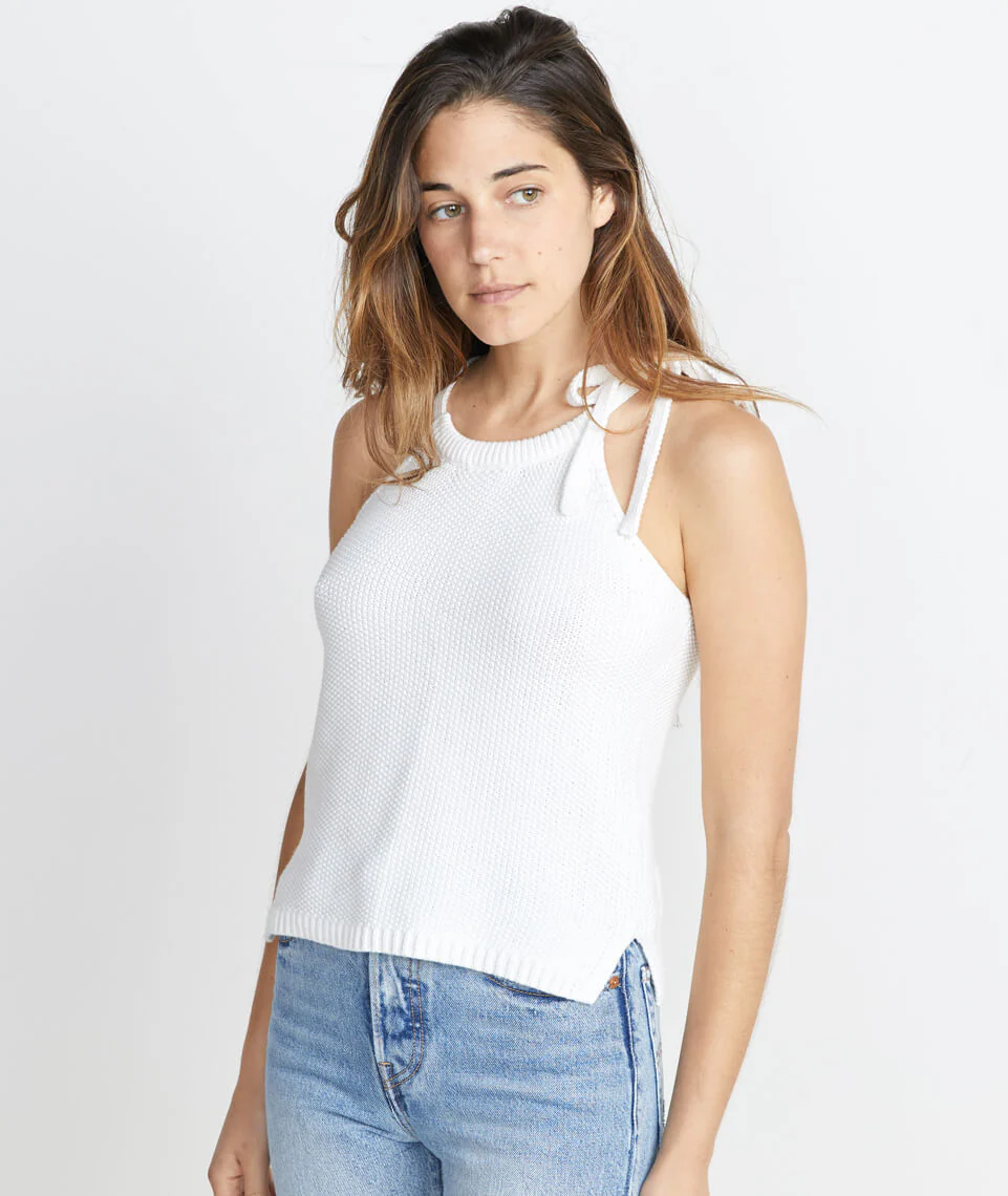 Ginger Sweater Tank in White